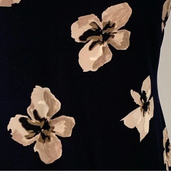 Tommy Hilfiger black Floral Sleeveless A-Line Dress Size 10 - Picture 3 of 8